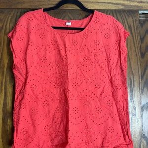 Coral blouse